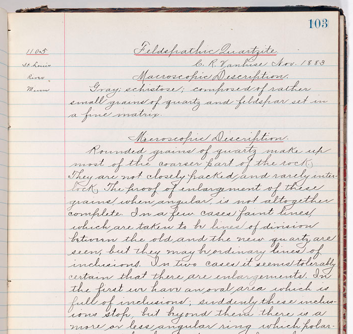 book of lithologic descriptions