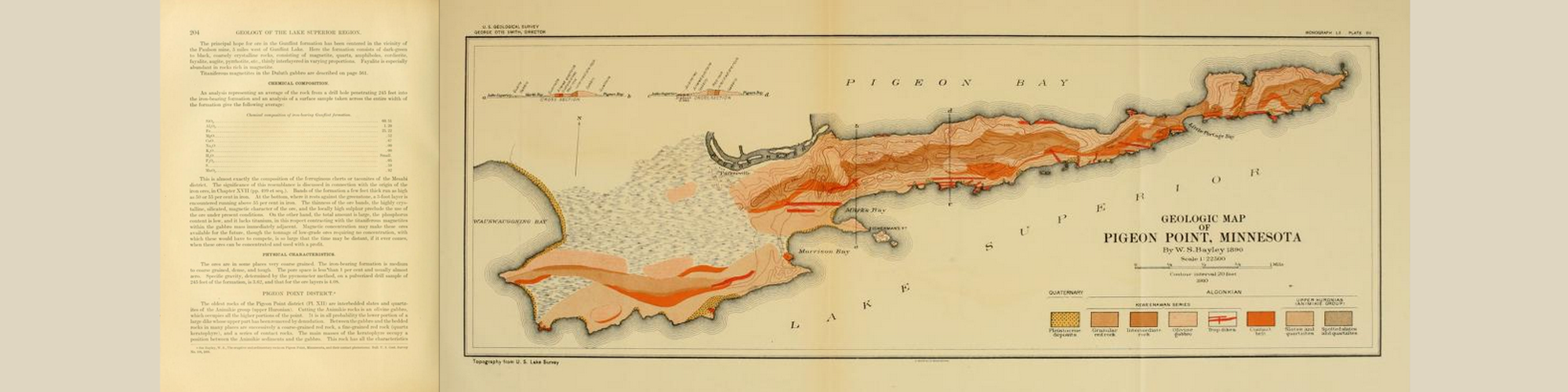 Map of geology of Pigeon Point, MN